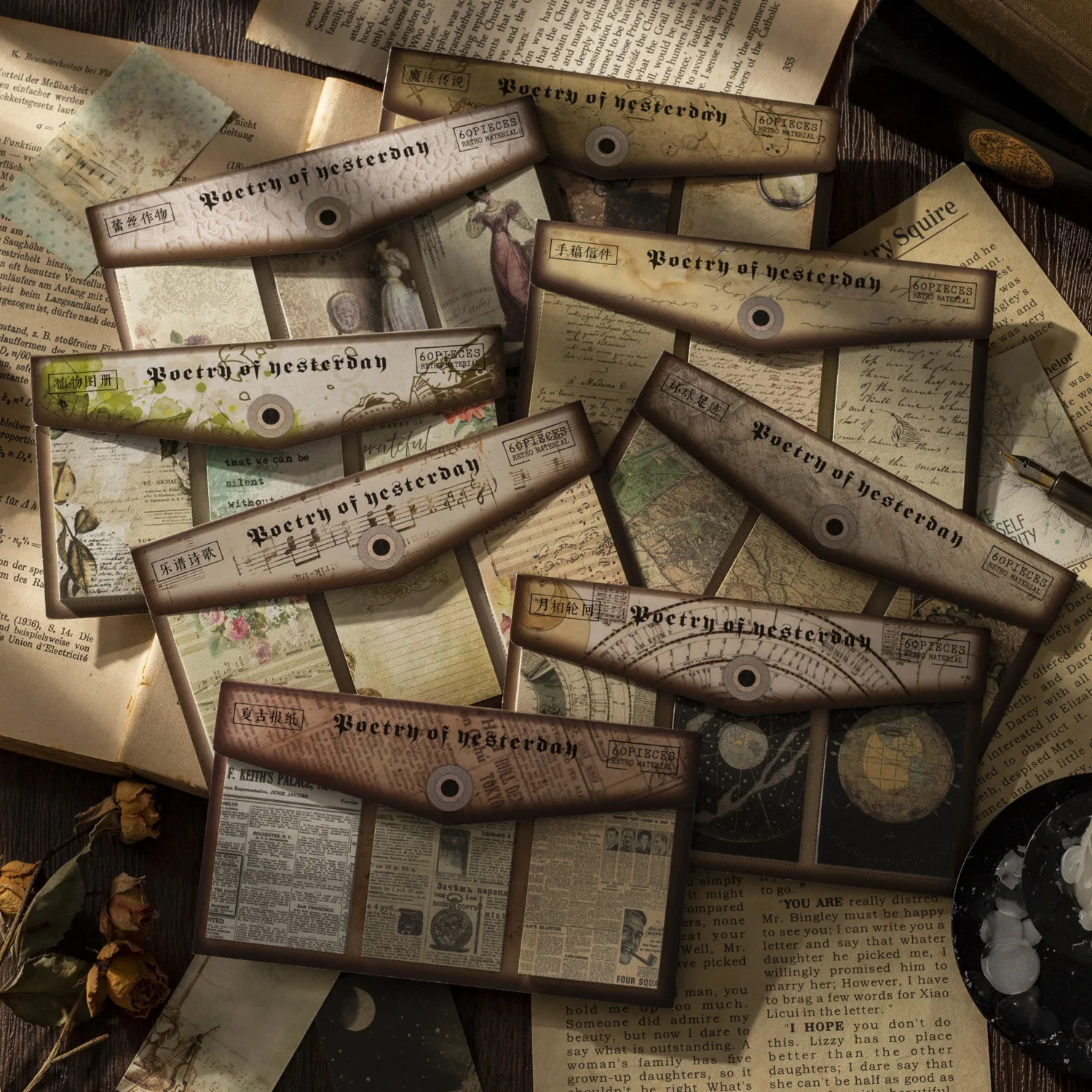 Cards Pads Paper Paper Junk 60pcs/lot Yesterday's Material Retro Memo Journal Scrapbooking Poem Background Decoration
Cards Pads Paper Paper Junk 60pcs/lot Yesterday's Material Retro Memo Journal Scrapbooking Poem Background Decoration