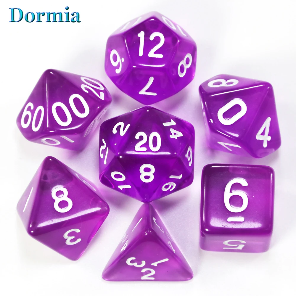 High Quality 7 Pcs/set Transparent Crystal Digital Polyhedral Dice Sets D4-D20 , for DNDGame Dados Rpg Board Game
High Quality 7 Pcs/set Transparent Crystal Digital Polyhedral Dice Sets D4-D20 , for DNDGame Dados Rpg Board Game