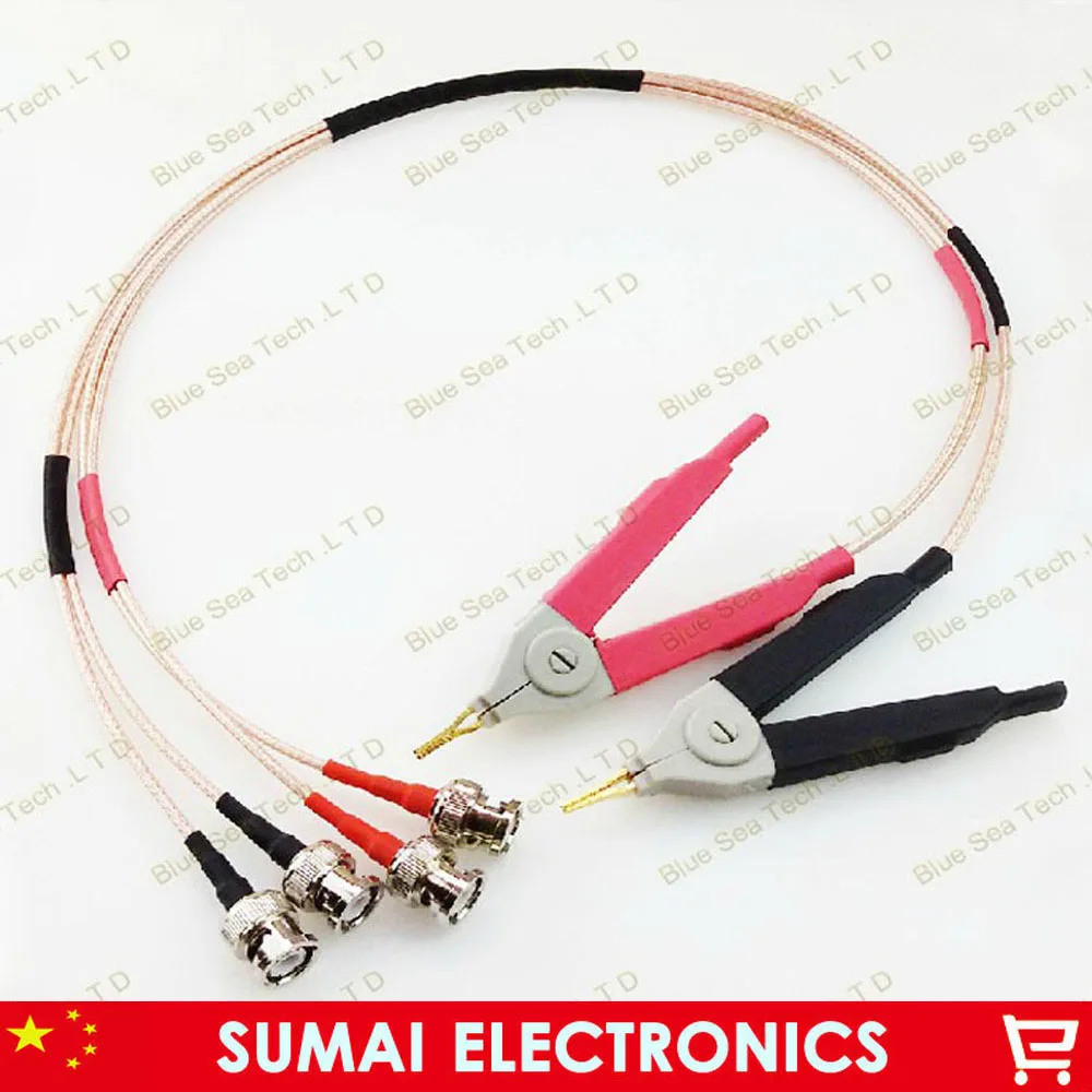 1pcs High quality Insulated BNC Kelvin four line test clip,LCR test clip, silver plating cable 
1pcs High quality Insulated BNC Kelvin four line test clip,LCR test clip, silver plating cable