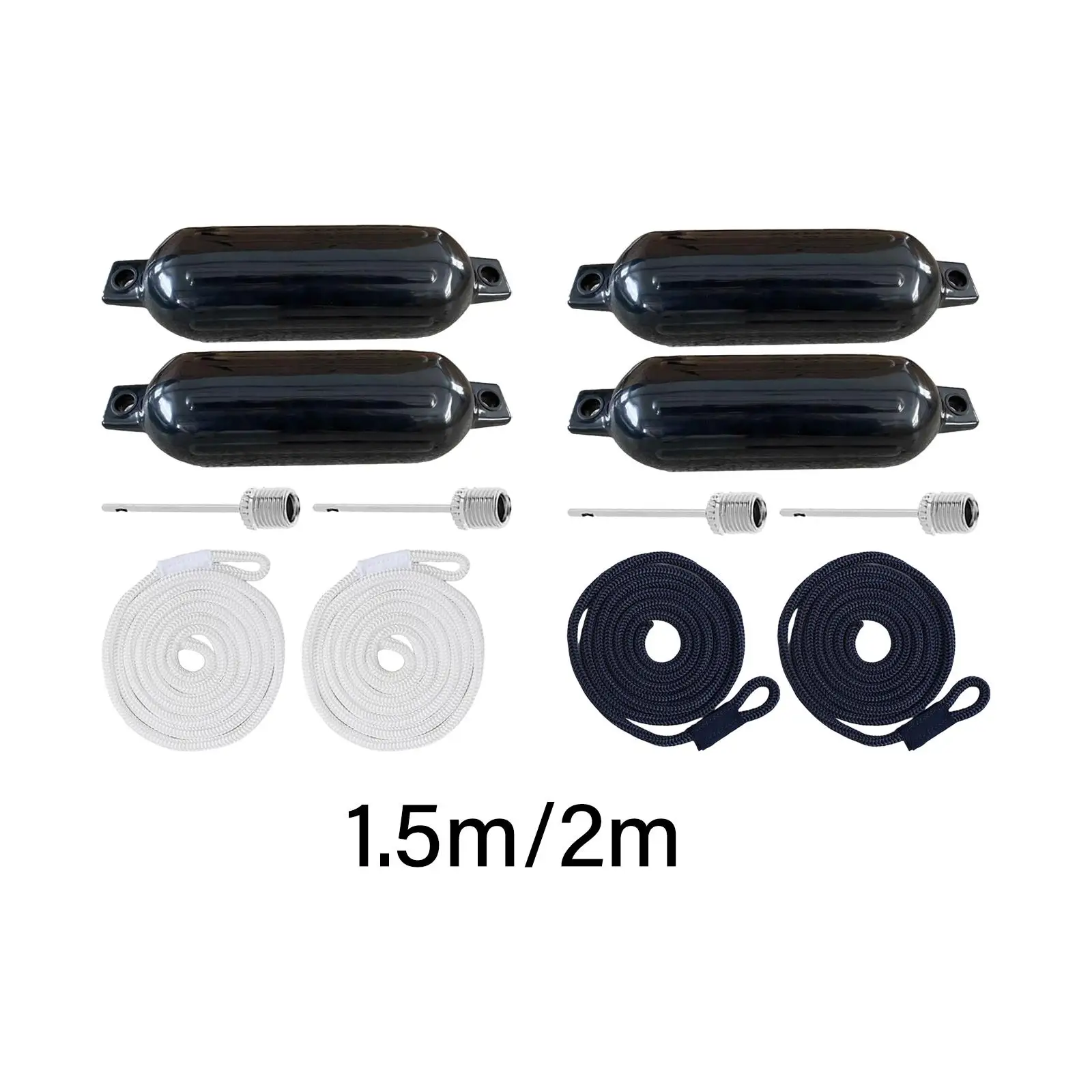 

Marine Boat Fenders with 2 Ropes Anti Collision Protector Inflatable Marine Boat Bumper for Fishing Boats Pontoon Docking