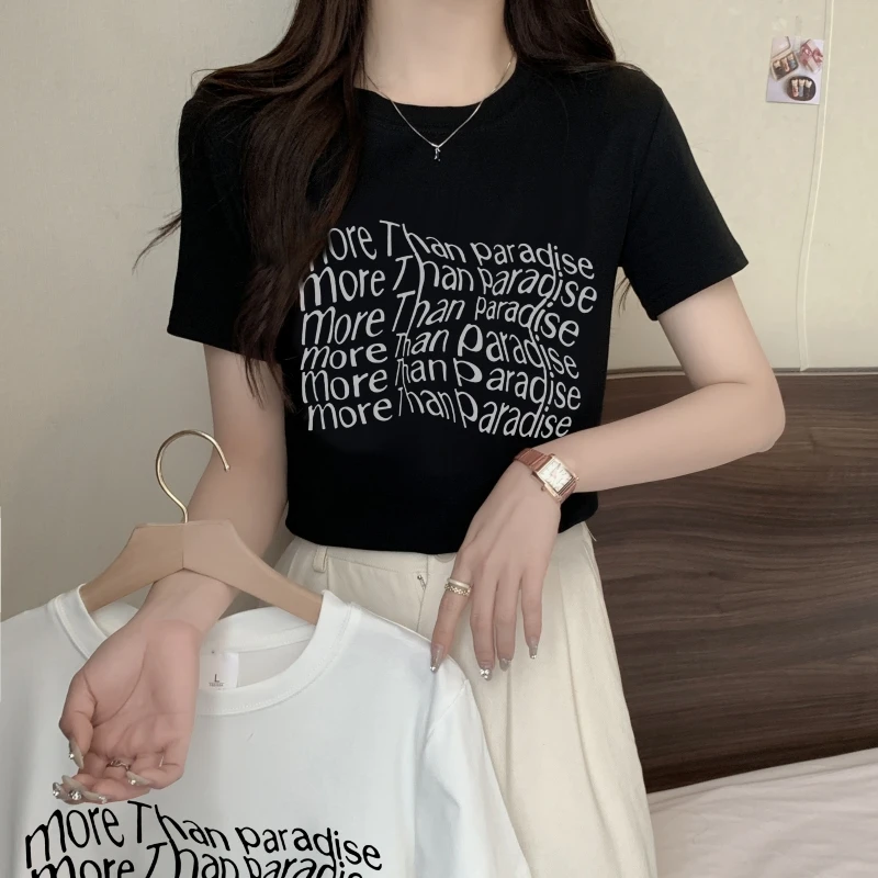 Летняя Винтажная футболка с графическим принтом, короткий топ с коротким рукавом, хлопковая эстетичная одежда с надписью, корейский шикарный облегающий топ для девушек y2k, уличная одежда
Летняя Винтажная футболка с графическим принтом, короткий топ с коротким рукавом, хлопковая эстетичная одежда с надписью, корейский шикарный облегающий топ для девушек y2k, уличная одежда