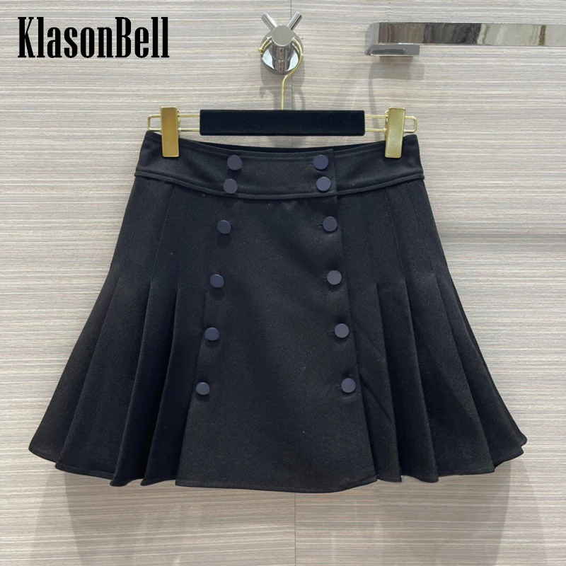 8.31 KlasonBell Vintage Elegant Button Decoration High Waist Pleated Skirt Women
8.31 KlasonBell Vintage Elegant Button Decoration High Waist Pleated Skirt Women