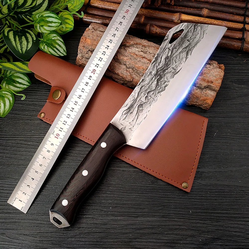Heavy Duty Butcher Knife Bone Chicken Beef Sheep Hunting Knife Hand Forged Blade Boning Knife Or Outdoor Survival Firewood Knife
Heavy Duty Butcher Knife Bone Chicken Beef Sheep Hunting Knife Hand Forged Blade Boning Knife Or Outdoor Survival Firewood Knife