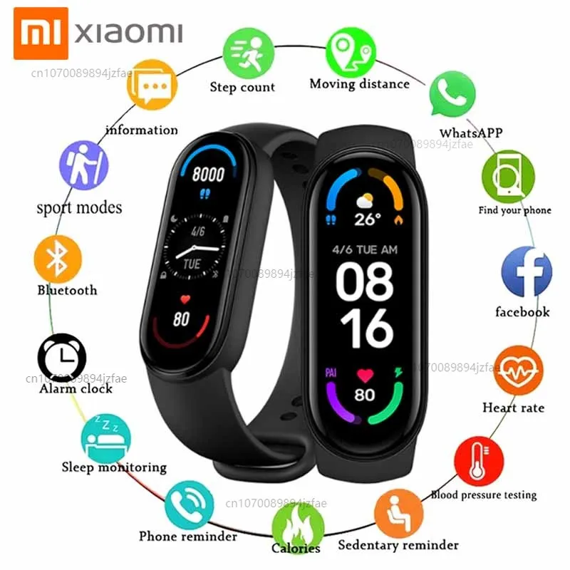XIAOMI Global Version Mi Band 6 Smart Bracelet 1.56 AMOLED Screen MiBand 6 Heart Rate Fitness Traker Bluetooth 5 ATM Waterproof
XIAOMI Global Version Mi Band 6 Smart Bracelet 1.56 AMOLED Screen MiBand 6 Heart Rate Fitness Traker Bluetooth 5 ATM Waterproof