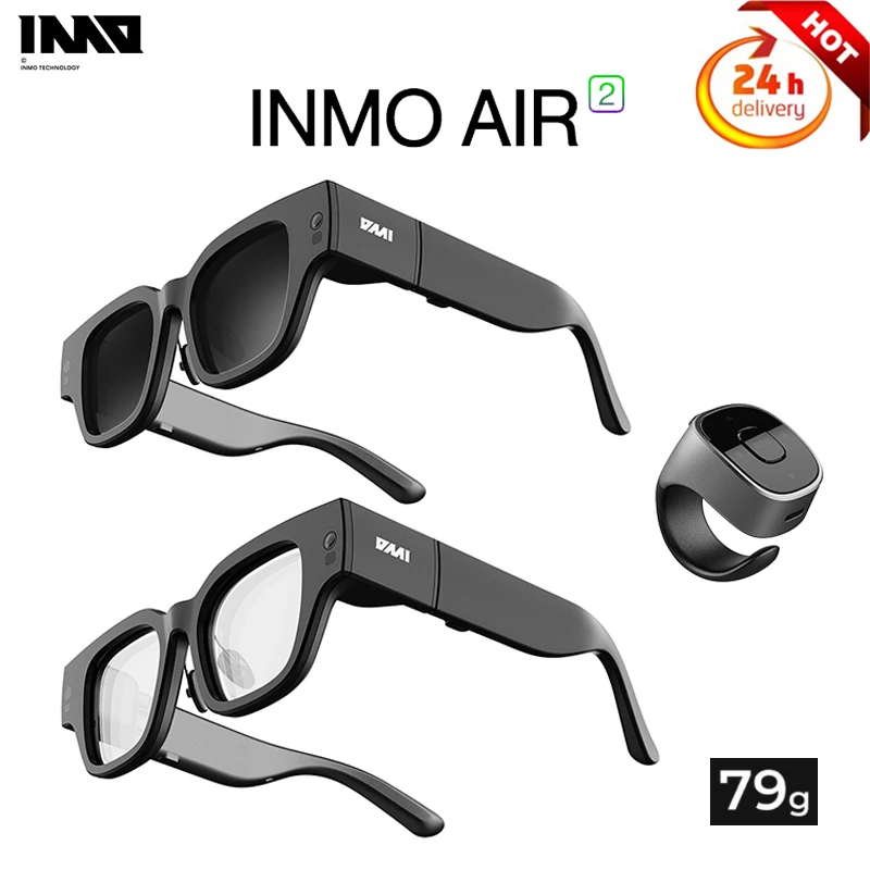 INMO Air2 AR Glasses 4+32GB Customization Screen Touch Smart Translation Glasses Flat Mirror/Black Sun Glasses Pre-sale 
INMO Air2 AR Glasses 4+32GB Customization Screen Touch Smart Translation Glasses Flat Mirror/Black Sun Glasses Pre-sale