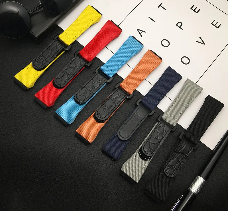 25mm men nylon fabric with leather Watchband For Richard Watch Mille watch Strap band Bracelet buckle for spring bar screw down
25mm men nylon fabric with leather Watchband For Richard Watch Mille watch Strap band Bracelet buckle for spring bar screw down