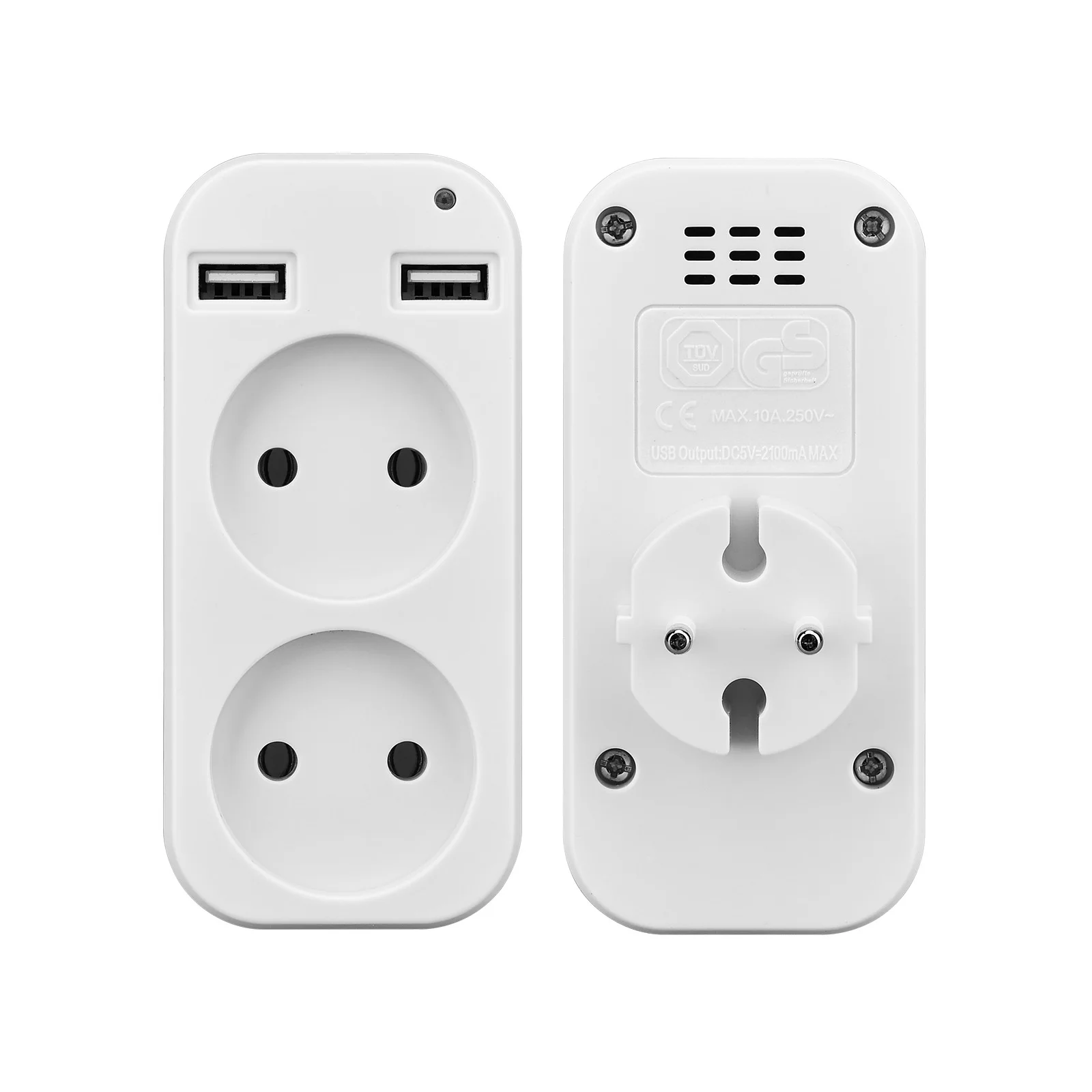 USB socket adapter with dual socket power strip, 2 EU plug, 5V 2A wall multi socket Portable 2 USB port smart home
USB socket adapter with dual socket power strip, 2 EU plug, 5V 2A wall multi socket Portable 2 USB port smart home