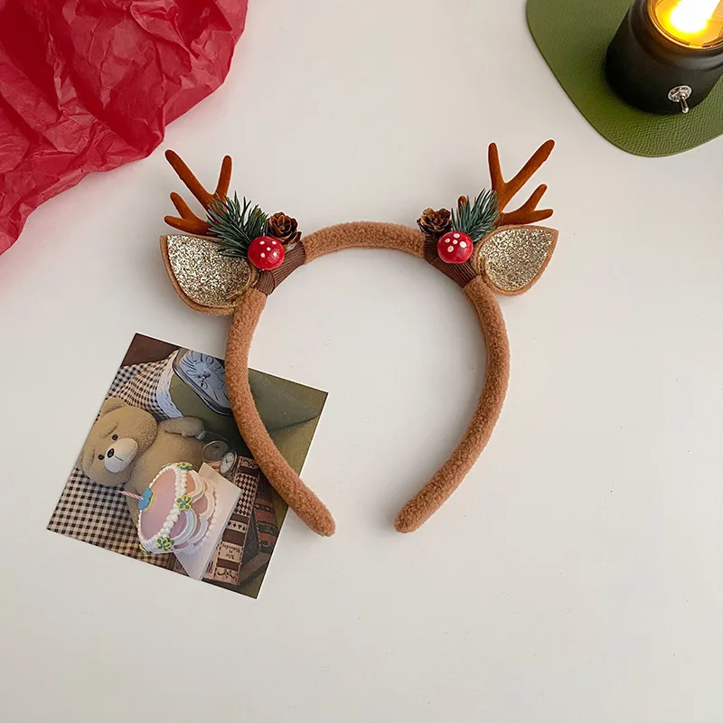 Christmas Headband Reindeer Antlers Horn Flower Hair Band Clasp Headwear for Adult Kids New Year Navidad Party Halloween Cosplay
Christmas Headband Reindeer Antlers Horn Flower Hair Band Clasp Headwear for Adult Kids New Year Navidad Party Halloween Cosplay