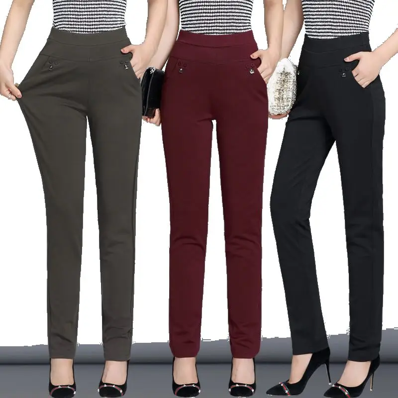 S-6xL New Autumn Winter Plus Size Women's Pants Fashion Solid Color Skinny High Waist Elastic Trousers Fit Lady Pencil Pants
S-6xL New Autumn Winter Plus Size Women's Pants Fashion Solid Color Skinny High Waist Elastic Trousers Fit Lady Pencil Pants