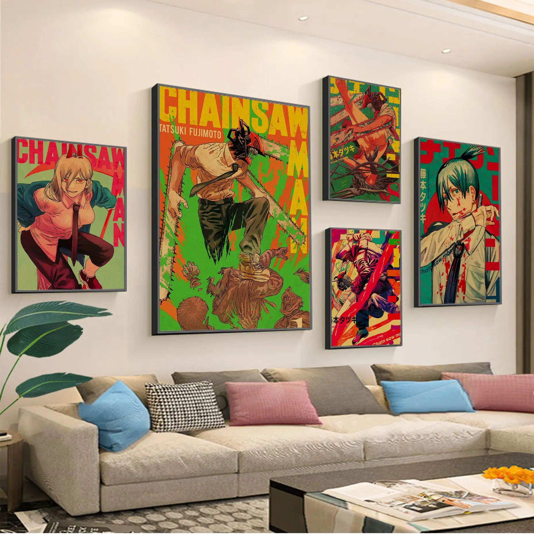 Hot Anime Chainsaw Man Art Poster Kraft Paper Sticker Home Bar Cafe Aesthetic Art Wall Painting
Hot Anime Chainsaw Man Art Poster Kraft Paper Sticker Home Bar Cafe Aesthetic Art Wall Painting