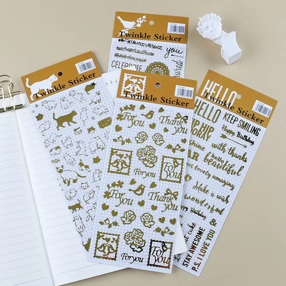 Diary Label Tearable DIY Crafts Gilded Flowers Makeing Sticker Gold Stamping Stickers Scrapbooking Tape Sticky Paper
Diary Label Tearable DIY Crafts Gilded Flowers Makeing Sticker Gold Stamping Stickers Scrapbooking Tape Sticky Paper