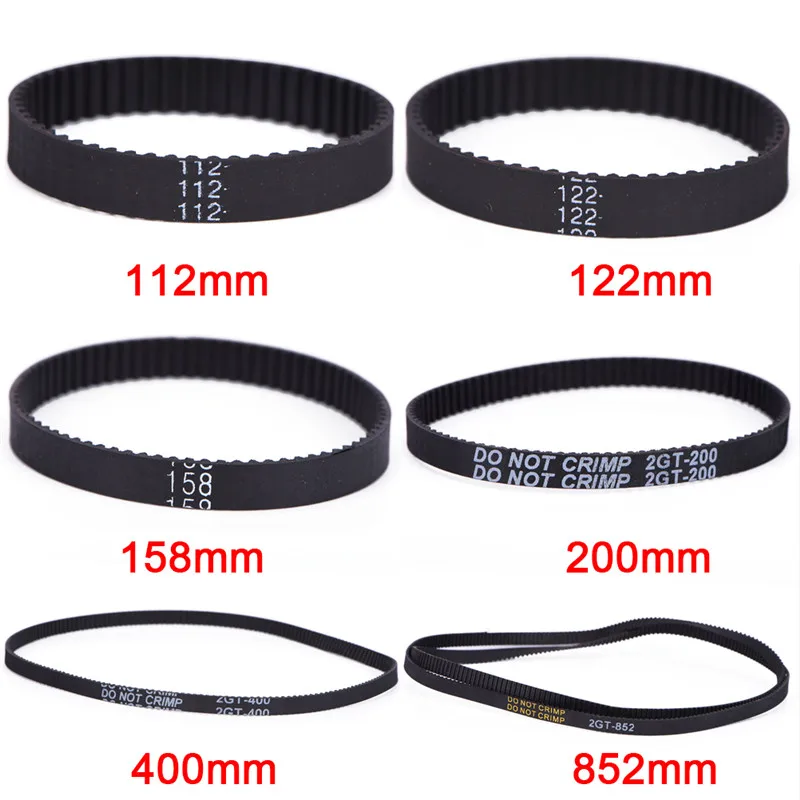 GT2 Closed Loop Timing Belt Rubber 2GT 6mm 3D Printers Parts 112mm 122mm 158 mm 200mm 400 mm Synchronous Belts Part
GT2 Closed Loop Timing Belt Rubber 2GT 6mm 3D Printers Parts 112mm 122mm 158 mm 200mm 400 mm Synchronous Belts Part