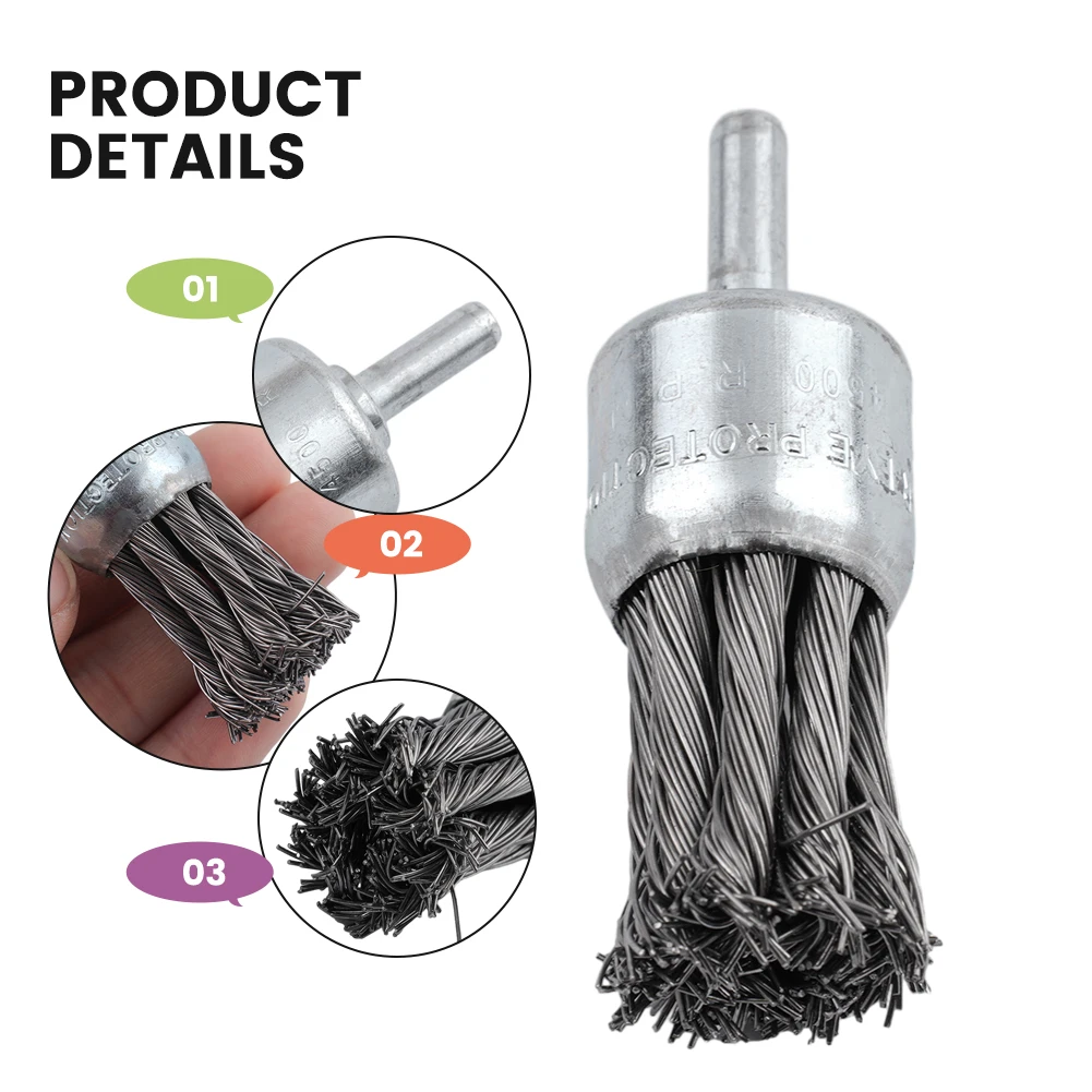 25mm Steel Brush Knot Wire End Brush Rust Paint Removal Tools For Metal Surface Cleaning Derusting Grinding Dusting Polishing
25mm Steel Brush Knot Wire End Brush Rust Paint Removal Tools For Metal Surface Cleaning Derusting Grinding Dusting Polishing