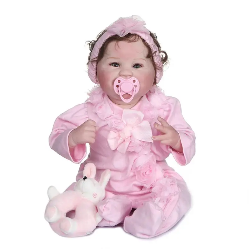 55cm Realistic Doll Soft Body Vinyl Toddler Babies Lifelike Curly Girl Bunny Toy Birthday Christmas Gift N0HD
55cm Realistic Doll Soft Body Vinyl Toddler Babies Lifelike Curly Girl Bunny Toy Birthday Christmas Gift N0HD
