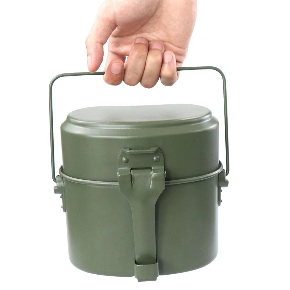 Portable Camping Mess Kits Hiking Cookware Army Mess Kit Military Cook Three-piece Bento Lunch Box For Hiking Cycling Backpack
Portable Camping Mess Kits Hiking Cookware Army Mess Kit Military Cook Three-piece Bento Lunch Box For Hiking Cycling Backpack
