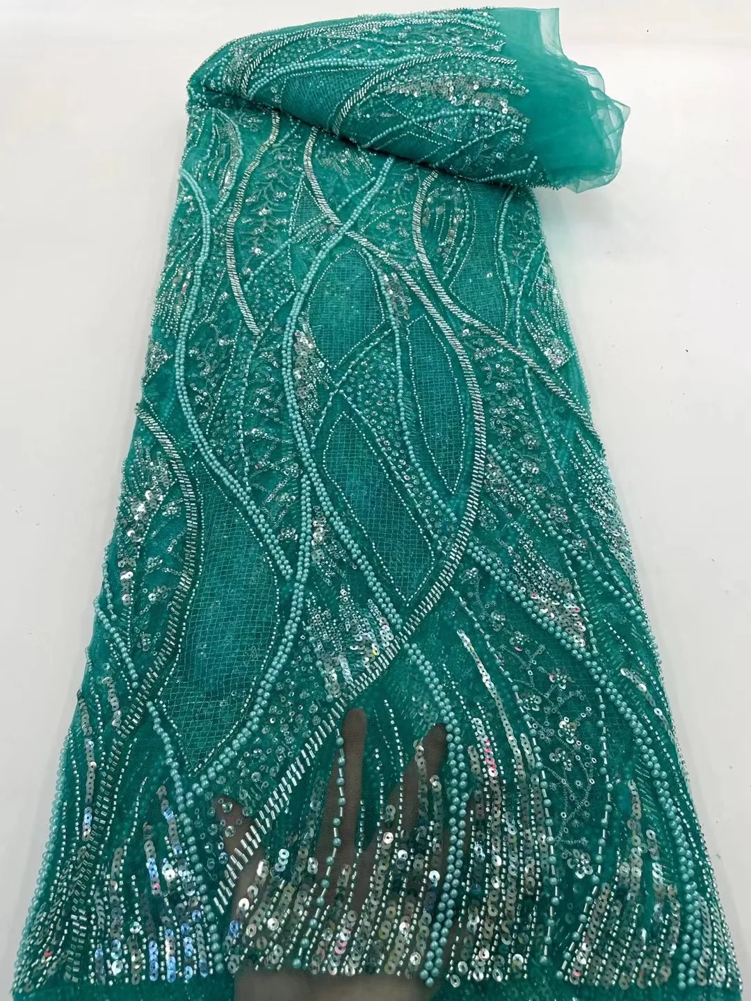 Luxury Green African Handmade Beaded Organza Lace Fabrics Nigerian Mesh Lace Fabrics For Wedding Party French Tulle Lace Fabric
Luxury Green African Handmade Beaded Organza Lace Fabrics Nigerian Mesh Lace Fabrics For Wedding Party French Tulle Lace Fabric