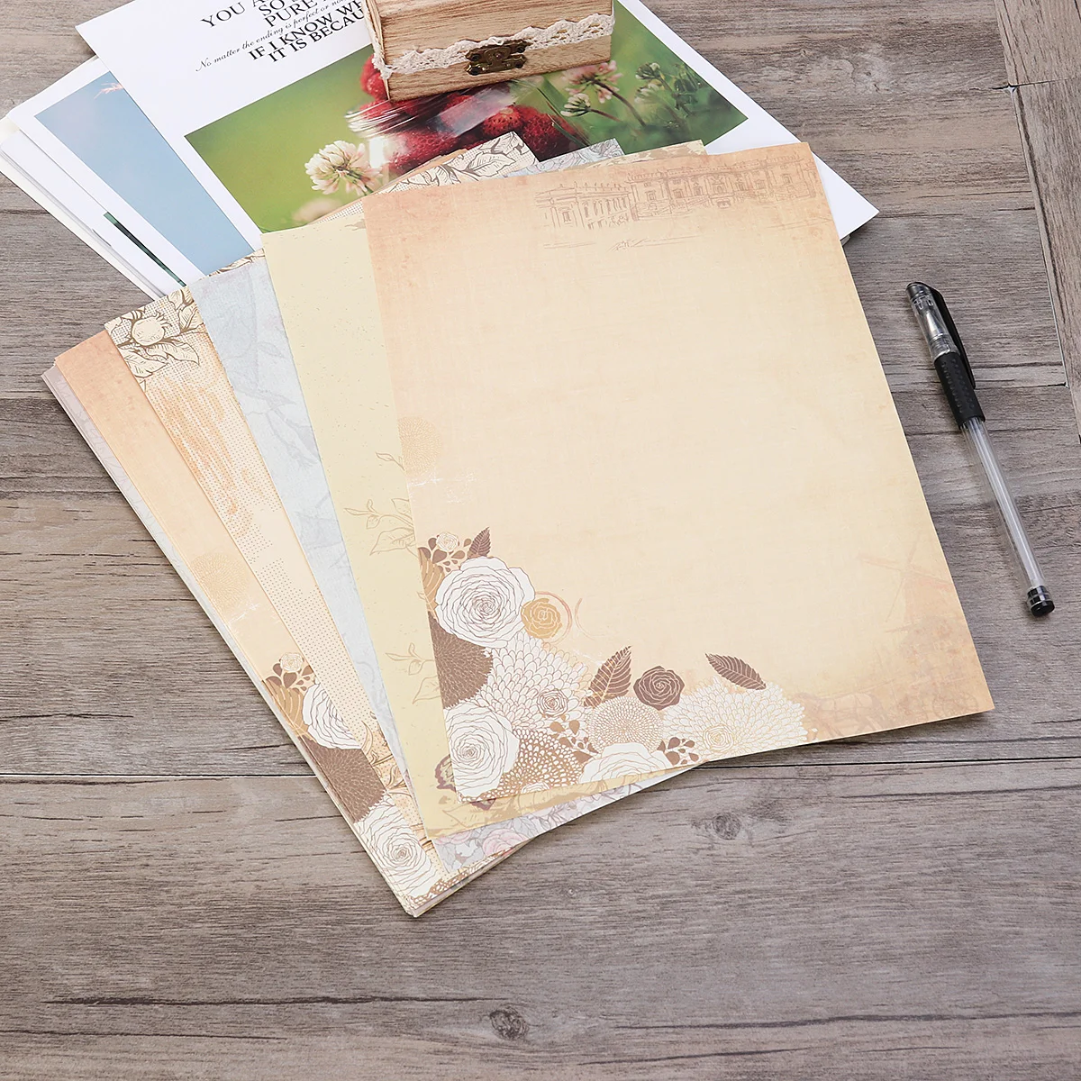 5 Pack Letter Paper Vintage Writing Valentines Day Gift Refill Elderly Letterhead
5 Pack Letter Paper Vintage Writing Valentines Day Gift Refill Elderly Letterhead