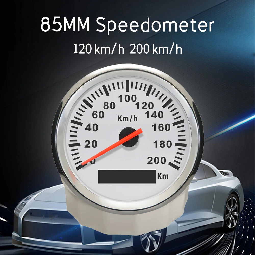 Universal 85mm Speedometer Odometer 0-120 km/h 0-200 km/h for Car Truck Motor Automatic with Backlight 12V 24V (Pulse Signal)
Universal 85mm Speedometer Odometer 0-120 km/h 0-200 km/h for Car Truck Motor Automatic with Backlight 12V 24V (Pulse Signal)