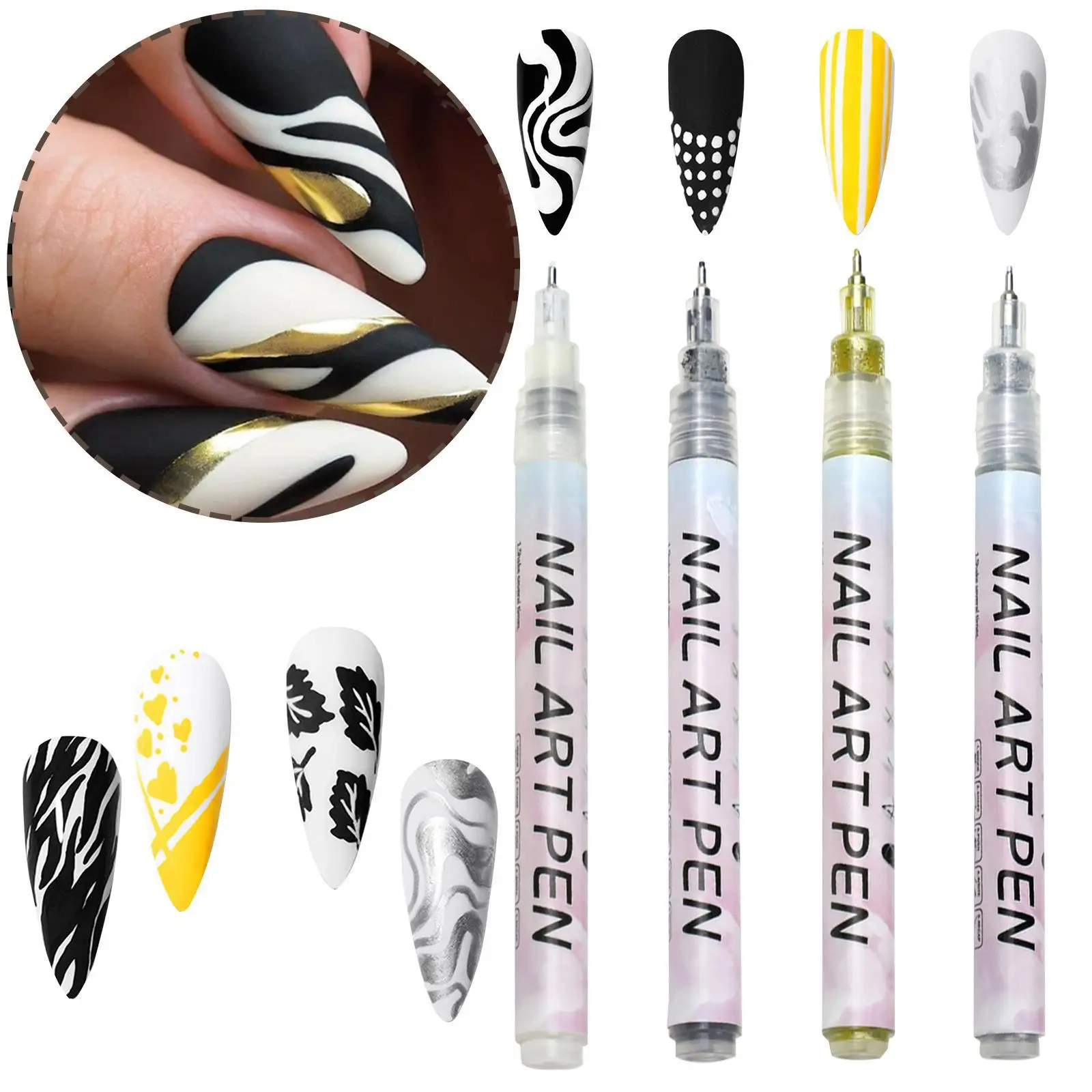 Waterproof Graffiti Pen Nail Art Drawing Painting Liner Brush Abstract Lines Fine Details Flower 3D DIY Nail Manicure Tools
Waterproof Graffiti Pen Nail Art Drawing Painting Liner Brush Abstract Lines Fine Details Flower 3D DIY Nail Manicure Tools