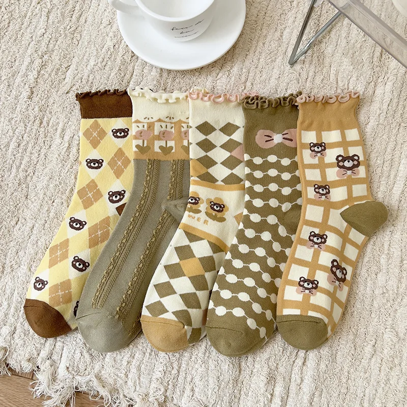Japanese Cartoon Cute Women Socks JK Lolita Sweet Girls Kawaii Socks Women College Style School Students Frilly Ruffle Socks Sox
Japanese Cartoon Cute Women Socks JK Lolita Sweet Girls Kawaii Socks Women College Style School Students Frilly Ruffle Socks Sox