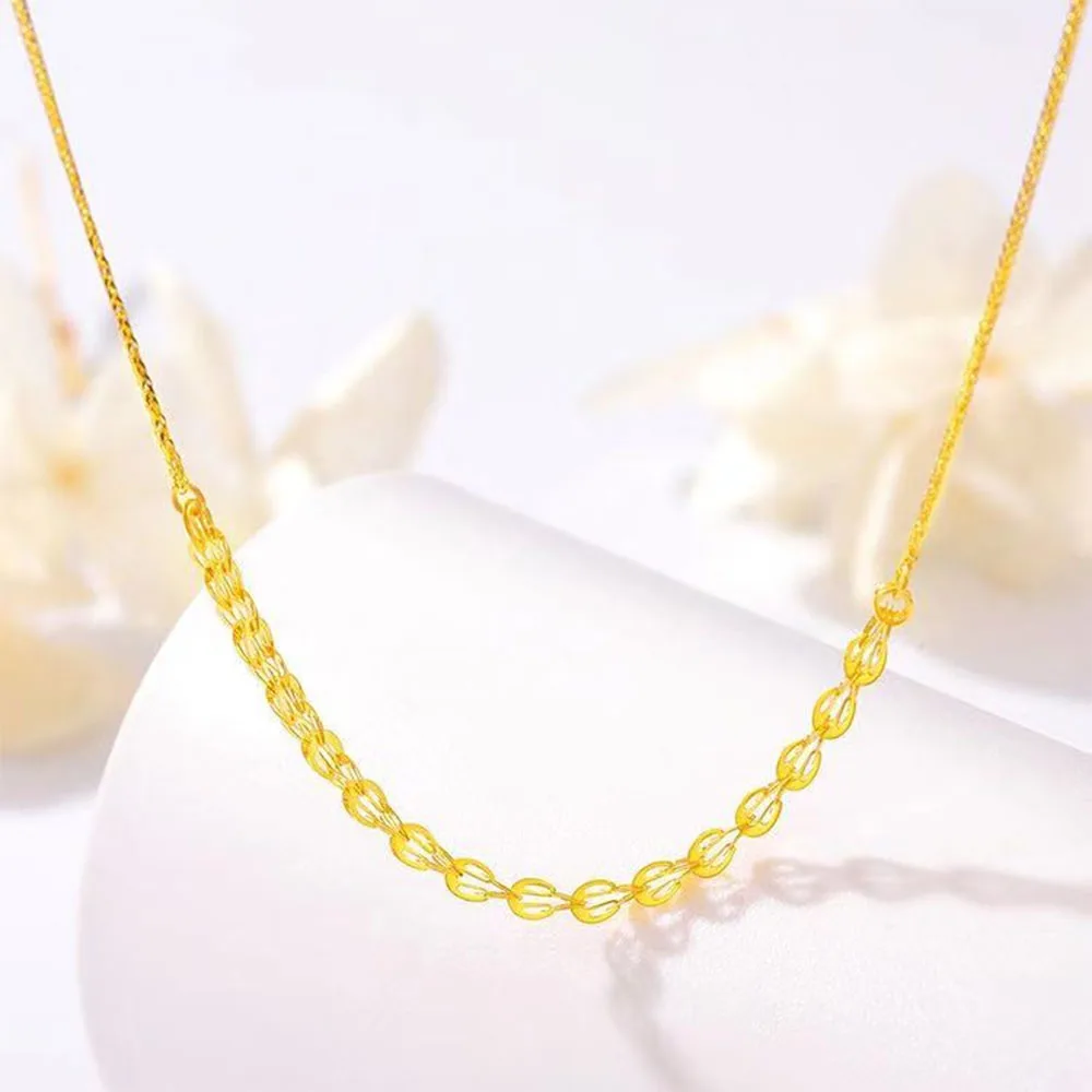 Au750 18K Yellow Gold Jewelry Real 18K Yellow Gold Necklace For Women Phoenix Tail Thin Wheat Necklace 16-18inchL Gift
Au750 18K Yellow Gold Jewelry Real 18K Yellow Gold Necklace For Women Phoenix Tail Thin Wheat Necklace 16-18inchL Gift
