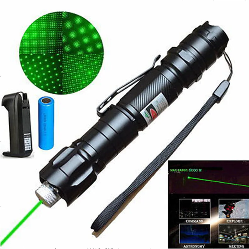 

In Stock 009 Laser Flashlight Green Light High-Power Laser Flashlight Full Of Stars Sales Building Pointing Star Teaching Whip L