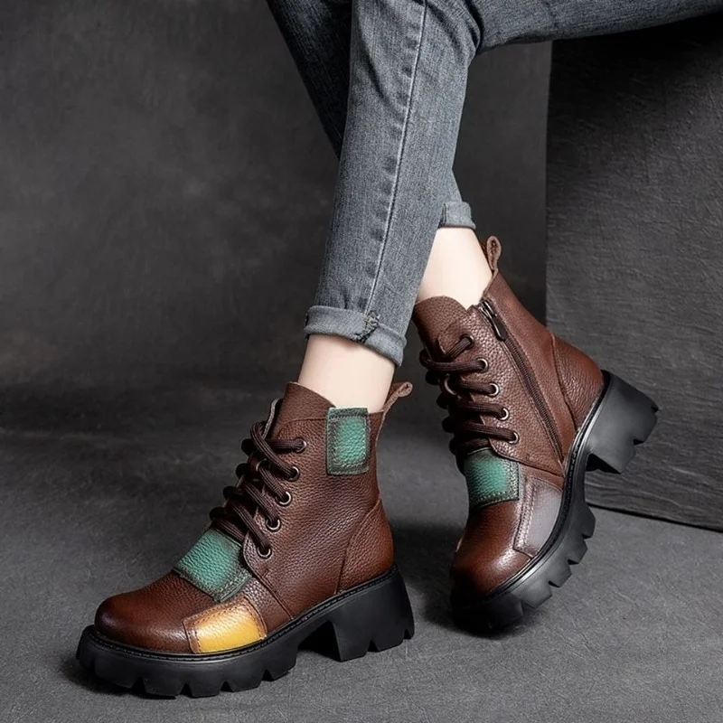 Ankle Boots for Women Platform Heels Boots Soft PU Leather Zipper Chunky Black Boots Woman Booties Large Size Botas Mujer E285
Ankle Boots for Women Platform Heels Boots Soft PU Leather Zipper Chunky Black Boots Woman Booties Large Size Botas Mujer E285