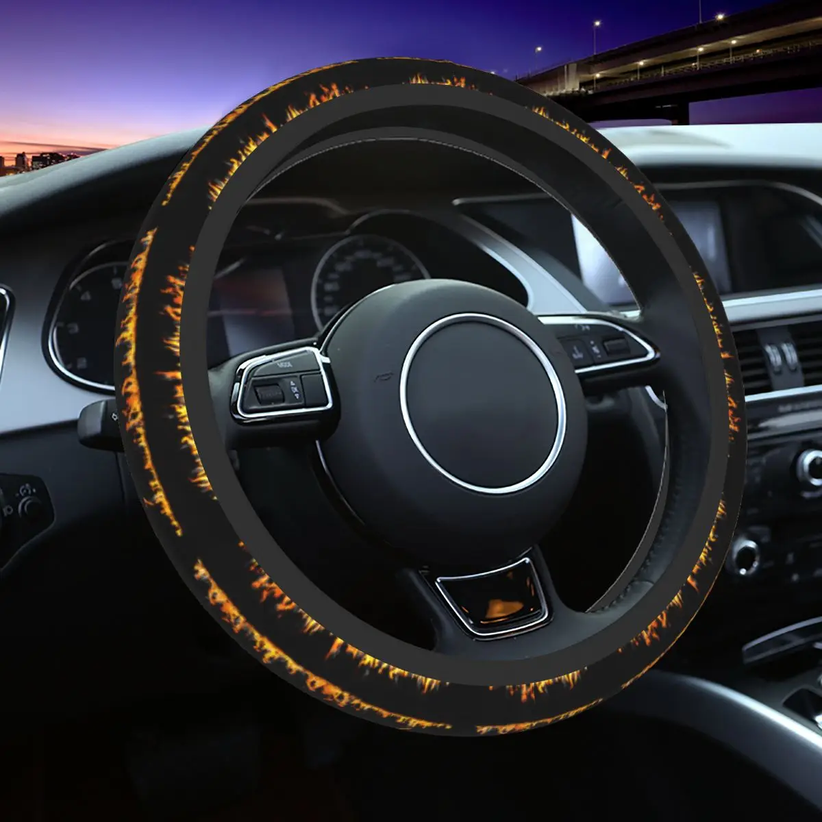 Fire Design Car Steering Wheel Cover 37-38 Elastic Suitable Car-styling Car Accessories
Fire Design Car Steering Wheel Cover 37-38 Elastic Suitable Car-styling Car Accessories