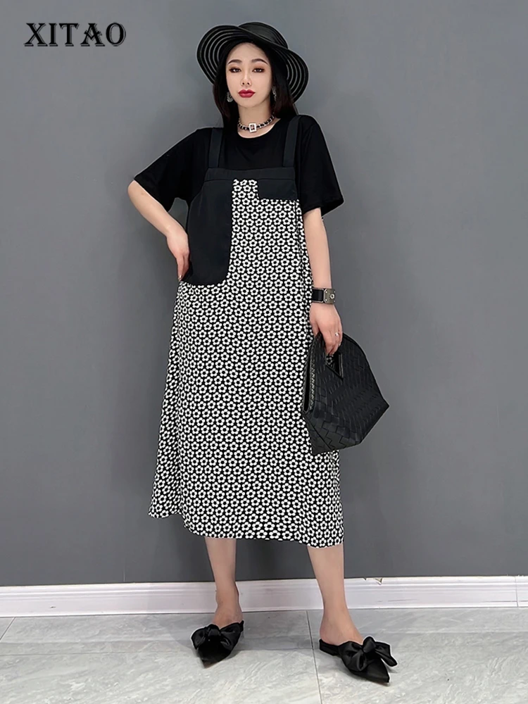 XITAO Patchwork Casual Dress Women Korea 2022 Summer New Arrival Personality Fashion Loose O-neck Short Sleeve Dress WLD8050
XITAO Patchwork Casual Dress Women Korea 2022 Summer New Arrival Personality Fashion Loose O-neck Short Sleeve Dress WLD8050