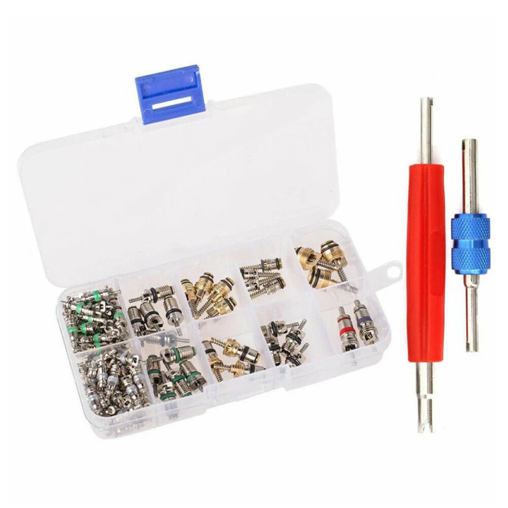 Hight Quality 102pcs/Set Auto Car R12 R134a A/C Air Conditioners Valve Core Remover Tool Kit Air Conditioning Filling Equipment
Hight Quality 102pcs/Set Auto Car R12 R134a A/C Air Conditioners Valve Core Remover Tool Kit Air Conditioning Filling Equipment