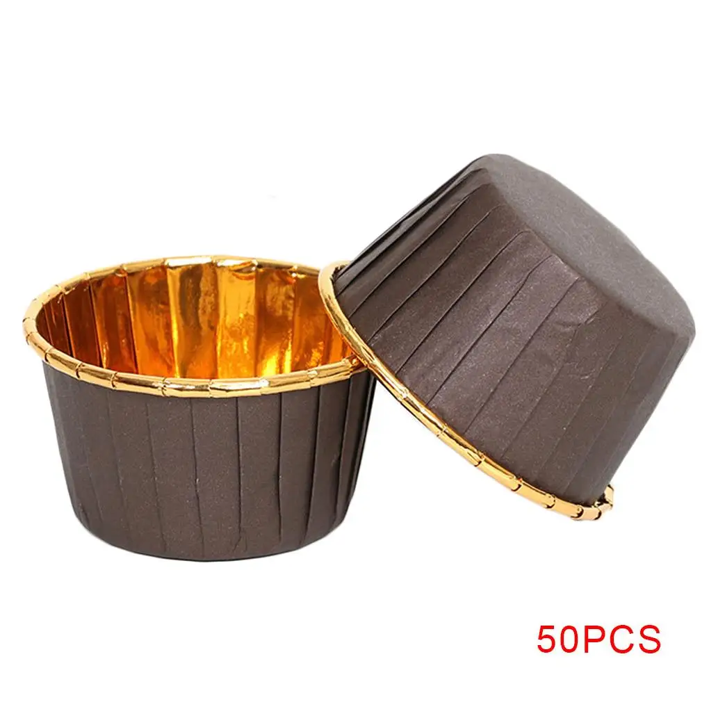 50pcs Cupcake Cups Disposable Muffin Liners Small Baking Cups Round Aluminum Foil Cake Desserts Trays Containers
50pcs Cupcake Cups Disposable Muffin Liners Small Baking Cups Round Aluminum Foil Cake Desserts Trays Containers