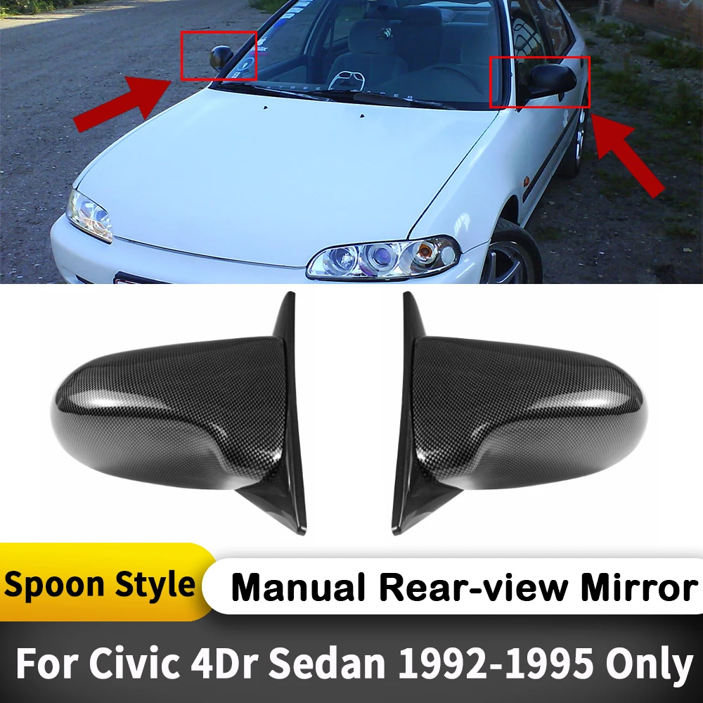 Пара боковых зеркал заднего вида для Honda For Civic 1992-1995 EG 4Dr Sedan 
Пара боковых зеркал заднего вида для Honda For Civic 1992-1995 EG 4Dr Sedan