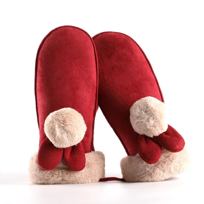 Suede Fleece Plush Gloves Women Winter Outdoor Casual Thick Warm Full Fingers Mittens Hanging Neck Cold-proof Girl Fashion Glove
Suede Fleece Plush Gloves Women Winter Outdoor Casual Thick Warm Full Fingers Mittens Hanging Neck Cold-proof Girl Fashion Glove