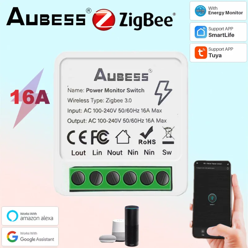 Tuya Zigbee MINI Smart Switch Module 16A Timer Wireless Switch With Energy Monitor App Remote Voice Control For Alexa Google
Tuya Zigbee MINI Smart Switch Module 16A Timer Wireless Switch With Energy Monitor App Remote Voice Control For Alexa Google
