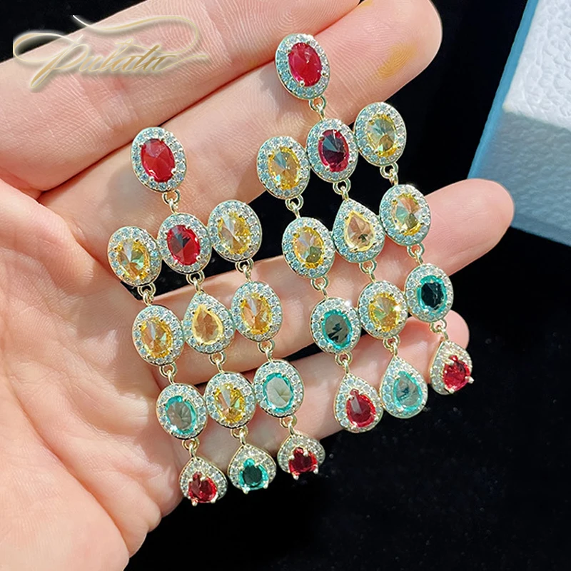 PULATU Earrings Fashion Jewelry for Women Crystal Dangle Earrings Designer Luxury Jewelry Statement Earrings Pendientes Mujer
PULATU Earrings Fashion Jewelry for Women Crystal Dangle Earrings Designer Luxury Jewelry Statement Earrings Pendientes Mujer