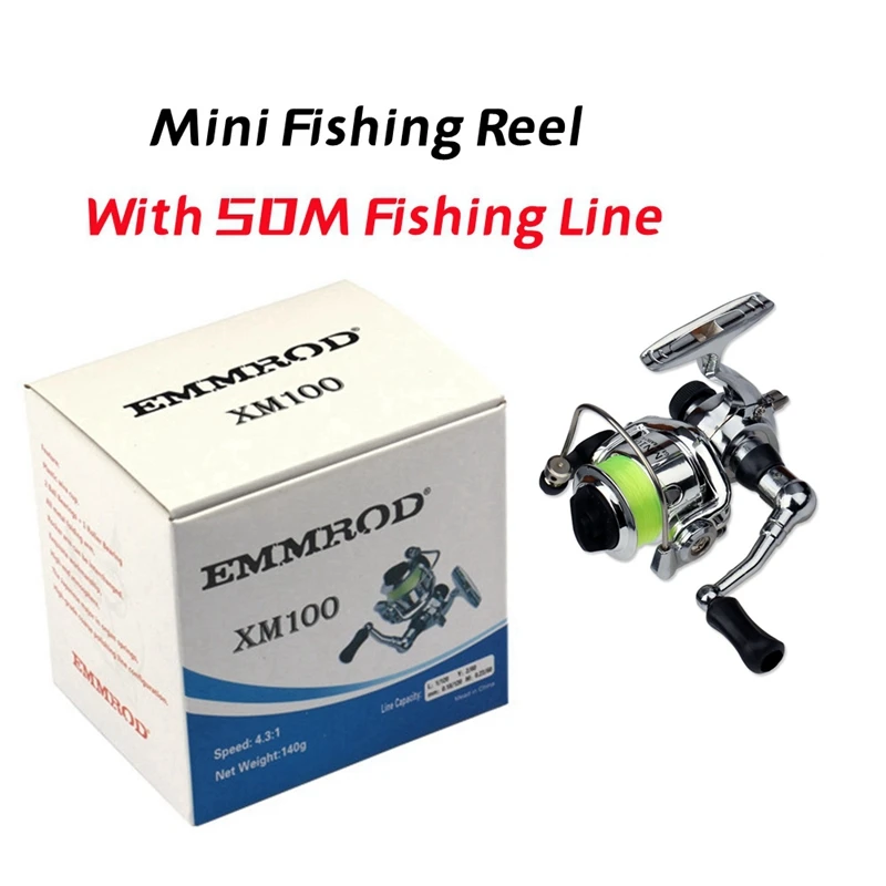 Миниатюрная Катушка для спиннинга из алюминиевого сплава, с металлической линией 50 м, с чашкой, для льда, маленькое спиннинговое колесо 4,3: 1, ... 
Миниатюрная Катушка для спиннинга из алюминиевого сплава, с металлической линией 50 м, с чашкой, для льда, маленькое спиннинговое колесо 4,3: 1, ...