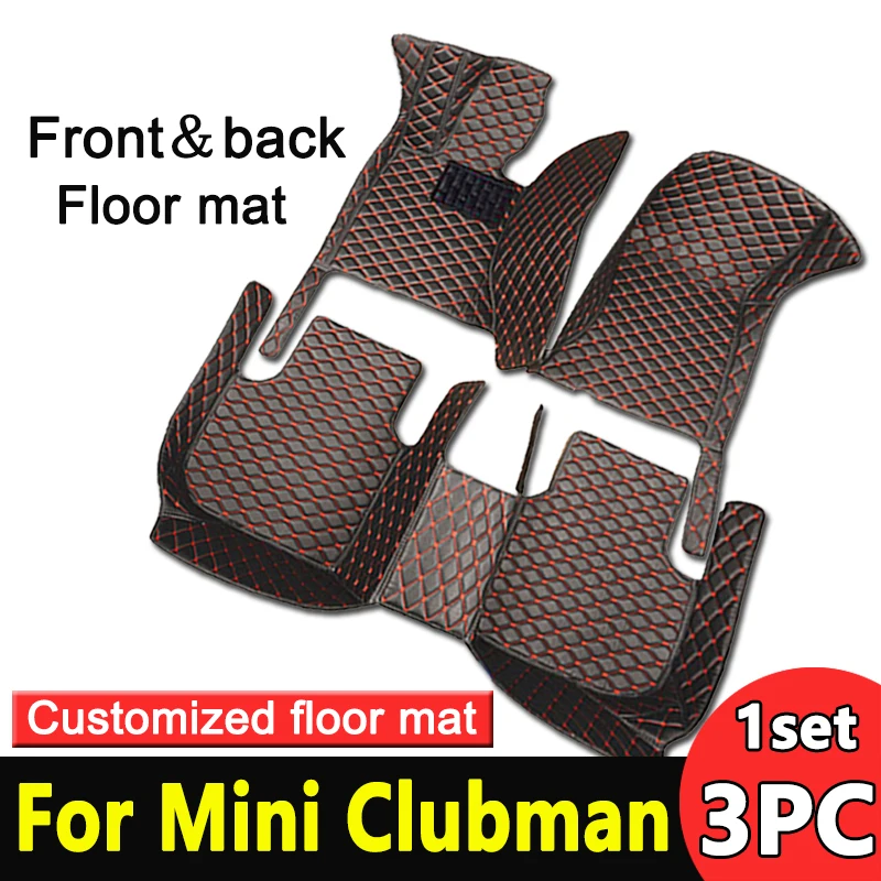 

Car Floor Mats For Mini Clubman Clubvan R55 2007~2015 Rug Durable Carpets Luxury Leather Mat Protective Pad Car Accessories 2008