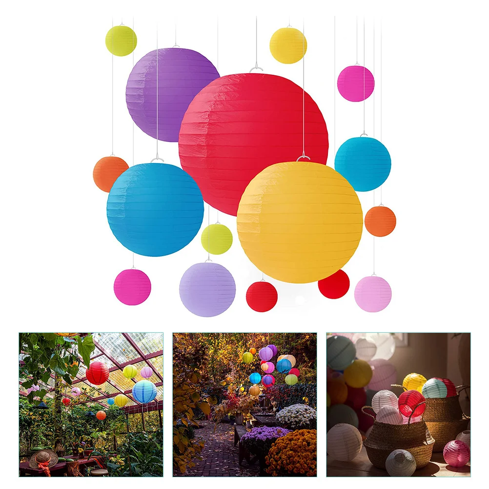 16Pcs Colored Paper Lantern Hanging Lantern Decoration Chinese Style Lantern Ornament
16Pcs Colored Paper Lantern Hanging Lantern Decoration Chinese Style Lantern Ornament