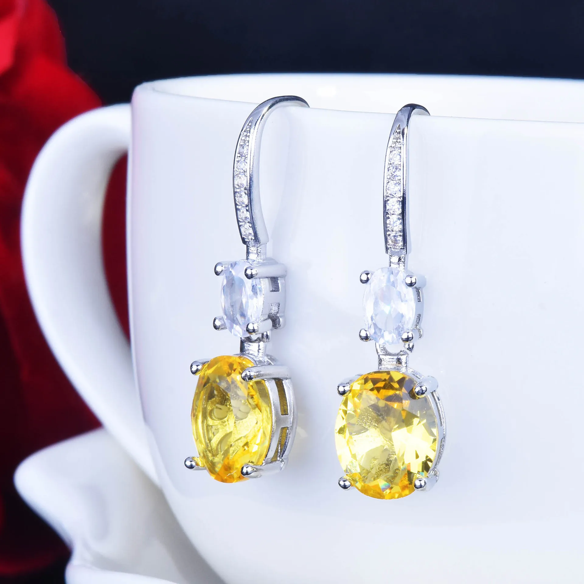 real s925 Silver Sterling Origin Topaz Jewelry Gemstone Drop Earring for Women Geometric Topaz Silver 925 Jewelry Orecchini
real s925 Silver Sterling Origin Topaz Jewelry Gemstone Drop Earring for Women Geometric Topaz Silver 925 Jewelry Orecchini