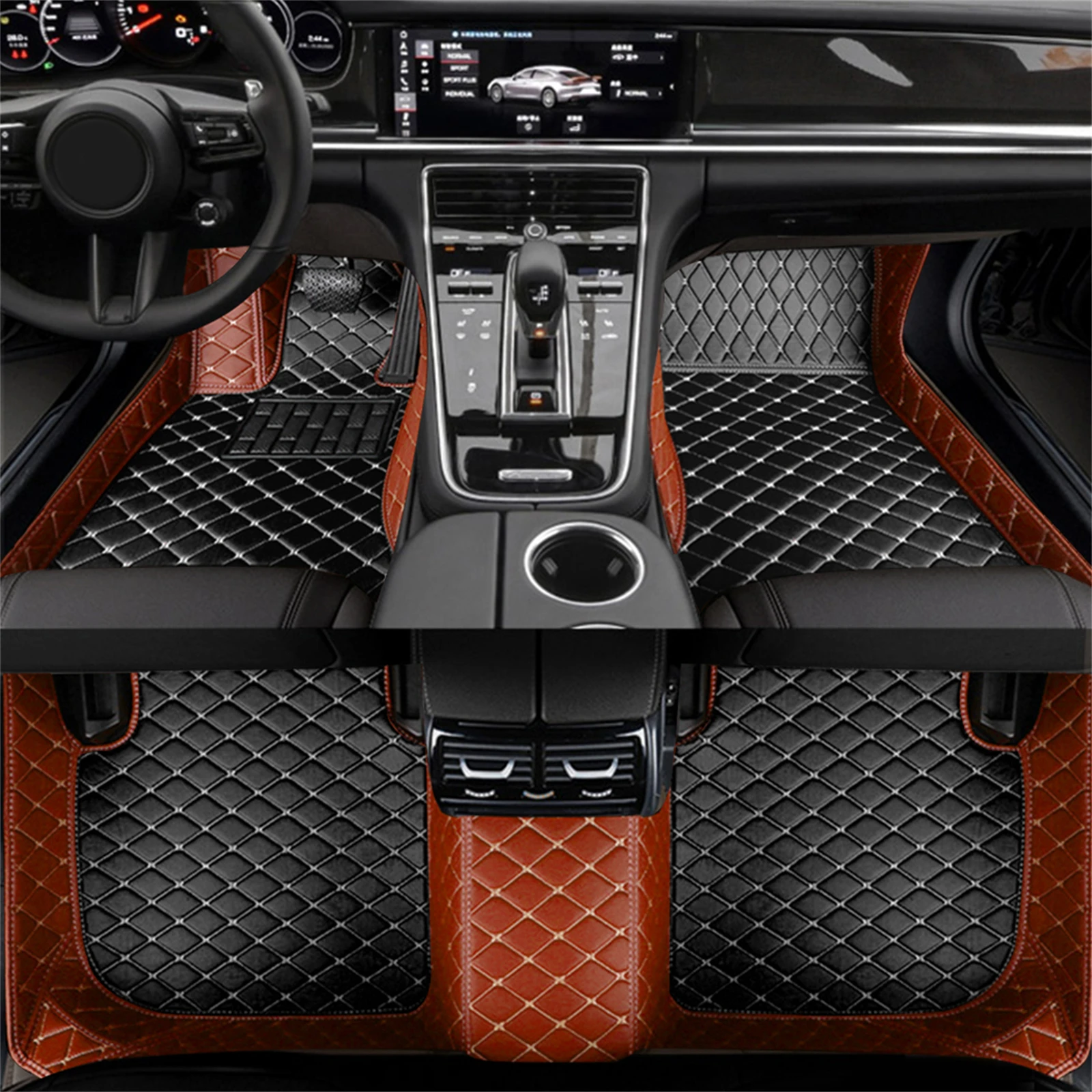 

Artificial Leather Custom Car Floor Mats for Audi A5 Sportback 8TA 4 Doors 2019-2017 Year Interior Details Car Accessories