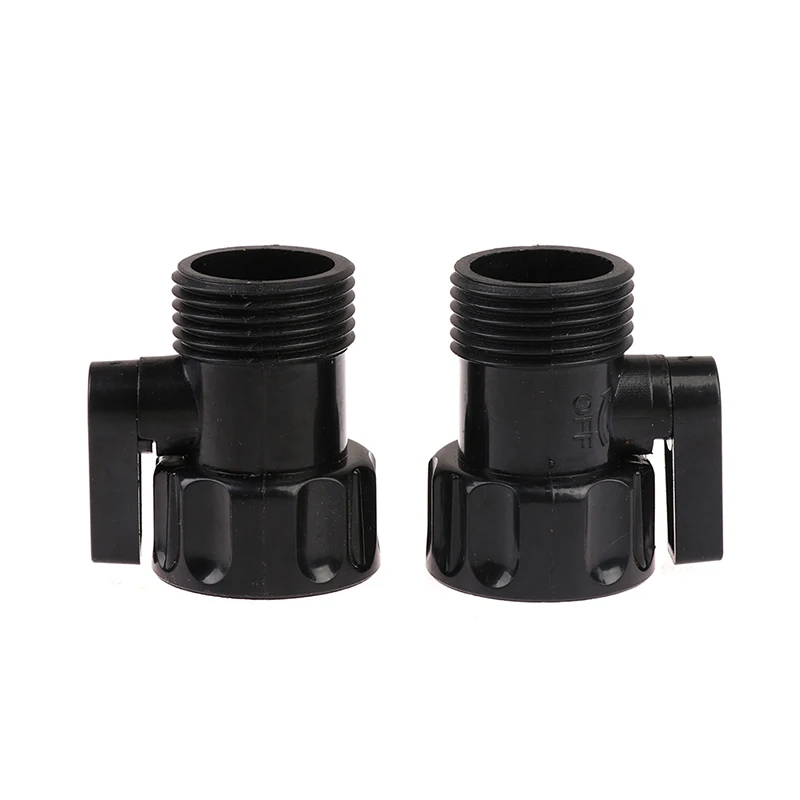 

2pcs Plastic Garden Irrigation Valve 3/4" Male To Female Thread Extend Hose Tube Switch