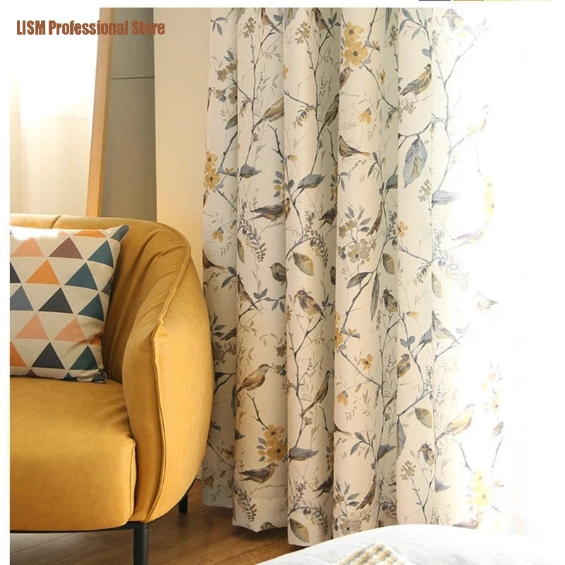 Curtains for Living Room Birds Floral PatternCountry Vintage Style Blackout Parlor Sliding Door Window Drapes
Curtains for Living Room Birds Floral PatternCountry Vintage Style Blackout Parlor Sliding Door Window Drapes