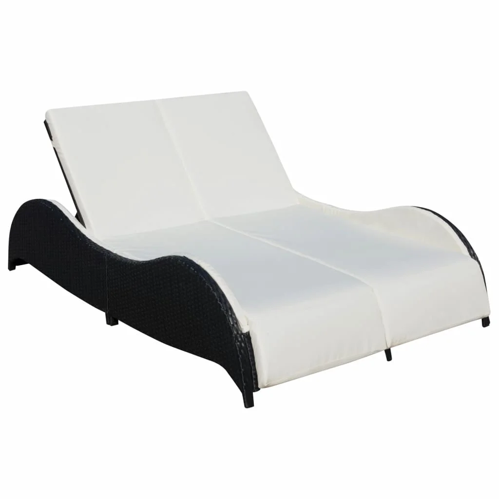 Outdoor Patio Chaise Garden Sun Lounger Lounge Chairs for Pool Outside Deck with Cushion Poly Rattan Black
Outdoor Patio Chaise Garden Sun Lounger Lounge Chairs for Pool Outside Deck with Cushion Poly Rattan Black