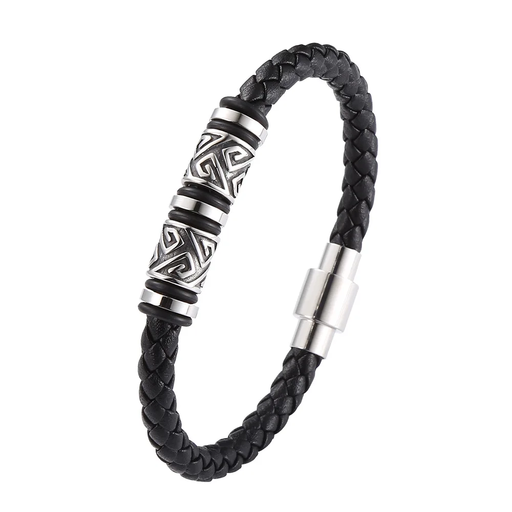 Vintage Braided Men's Leather Bracelets Punk Stainless Steel Charms Buckle Rope Wrap Bangles for Women Daily Jewelry
Vintage Braided Men's Leather Bracelets Punk Stainless Steel Charms Buckle Rope Wrap Bangles for Women Daily Jewelry