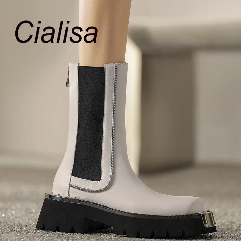 Женские ботинки до середины икры Cialisa, ботинки из натуральной кожи на платформе с квадратным носком, обувь ручной работы на толстом каблуке, размеры 42, для осени и зимы
Женские ботинки до середины икры Cialisa, ботинки из натуральной кожи на платформе с квадратным носком, обувь ручной работы на толстом каблуке, размеры 42, для осени и зимы