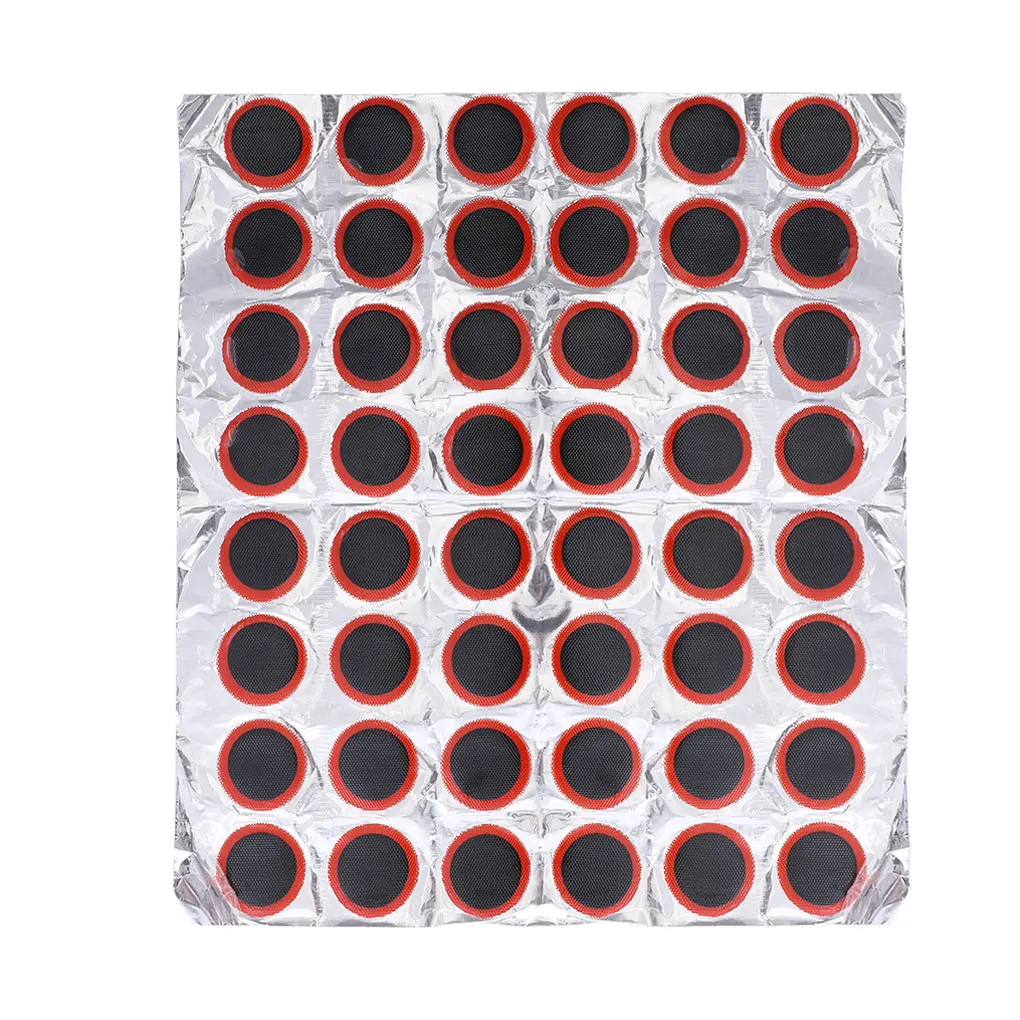 

Brand New 48pcs 25mm Square/Round Bike Tire Patch Bicycle Tyre Tube Puncture Repair Rubber Patches Set Inner Tube Repair Tool