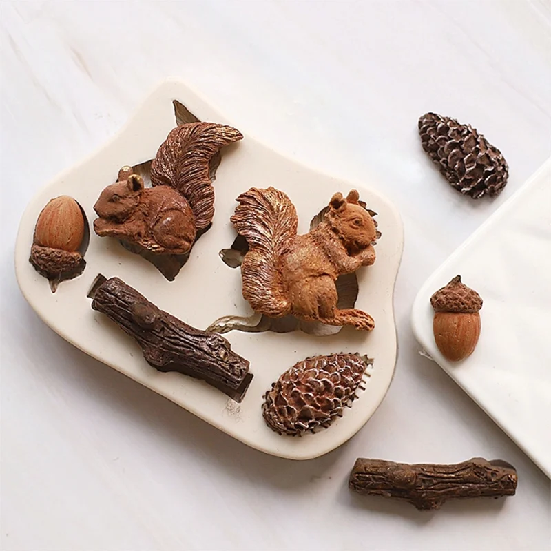 Cute Animal 3D Squirrel Pine Cone Silicone Mold Fondant Gumpaste Chocolate Moulds DIY Decoration Baking Tools
Cute Animal 3D Squirrel Pine Cone Silicone Mold Fondant Gumpaste Chocolate Moulds DIY Decoration Baking Tools