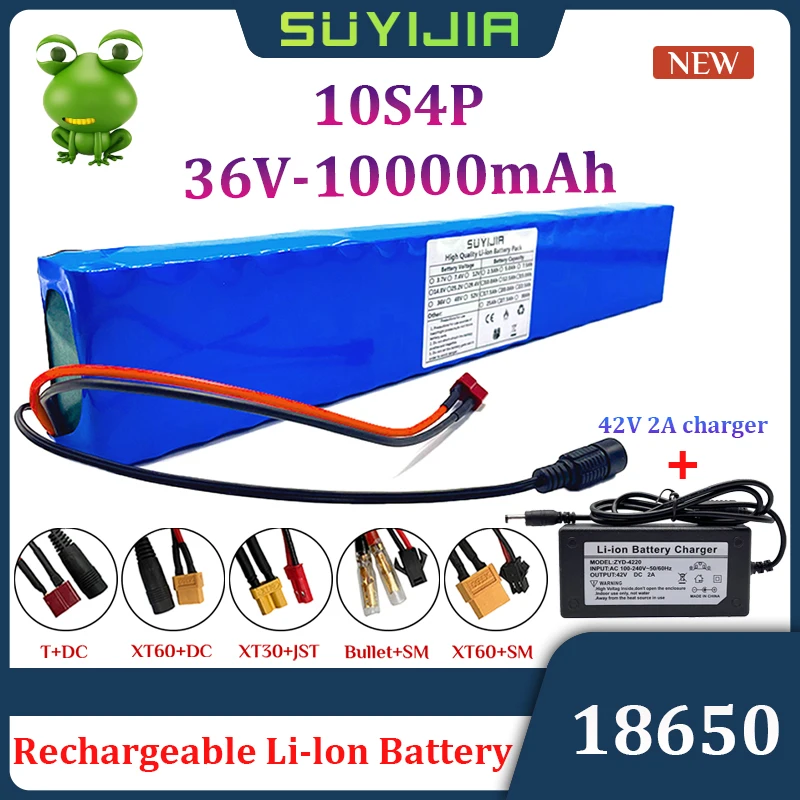 36V 10S4P 10AH Rechargeable Lithium Battery Pack 18650 Suitable for Electric Bicycle Electric Scooter Built-in BMS 42V Charger
36V 10S4P 10AH Rechargeable Lithium Battery Pack 18650 Suitable for Electric Bicycle Electric Scooter Built-in BMS 42V Charger