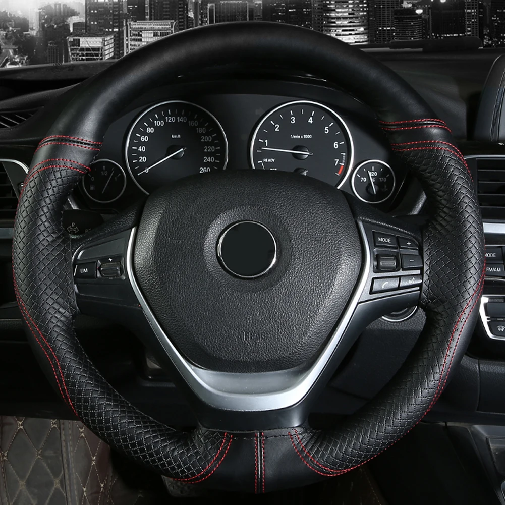 Genuine Leather DIY Car Steering Wheel Cover Universal Braiding Leather Covers Protector for 38cm 15 Inch Steering Wheel
Genuine Leather DIY Car Steering Wheel Cover Universal Braiding Leather Covers Protector for 38cm 15 Inch Steering Wheel