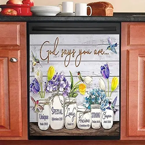 Homega Violet Vase Flower Dishwasher Door Sticker,God Says You Are Special Dishwasher Cove Sticker Refrigerator Fridge P
Homega Violet Vase Flower Dishwasher Door Sticker,God Says You Are Special Dishwasher Cove Sticker Refrigerator Fridge P